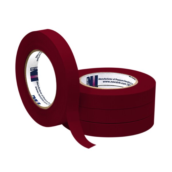3/4 wide x 60yd Maroon Labeling Tape, PK4